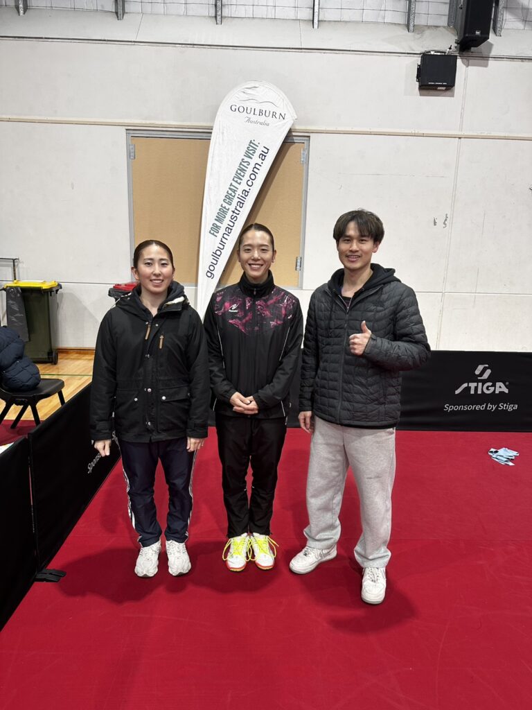 Hina Ishii and Daiki Shimojo with Paris 2024 Olympian Min Hyung Jee