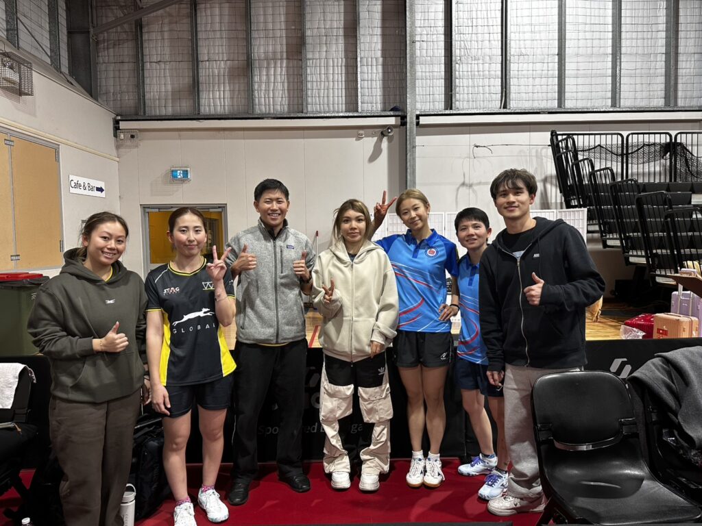 Hina Ishii with players from the New South Wales women team at the 2026 Australian National Championships