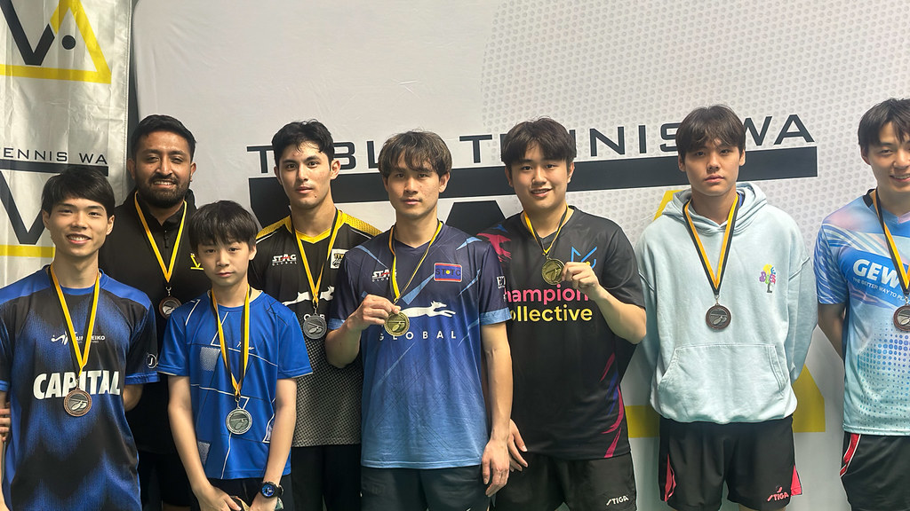 2026 WA State Closed Championships男子オープンダブルスのメダリストたち